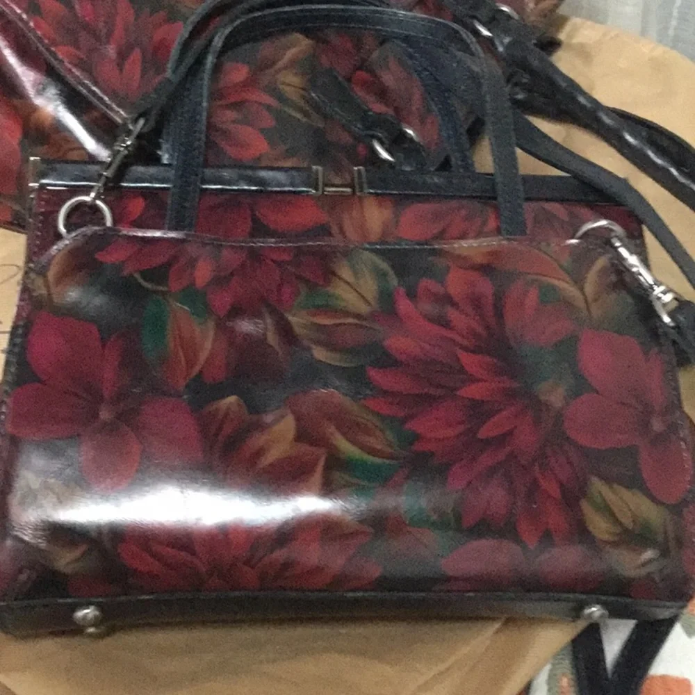 Patricia Nash Camellino Frame Bag, Rustic Mums